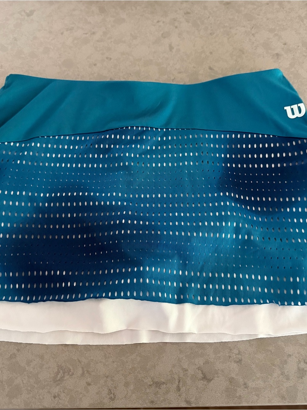 Wilson Blue Gradient Mini Skirt with White Hem